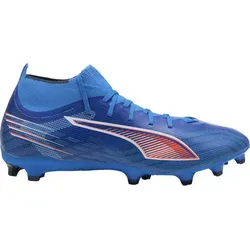 Puma Ultra 6 Match+ FG/AG Fußballschuhe Blau EU 44 1/2 - Fußballschuhe für festes Gelände und Kunstrasen, mit leichtem Mesh-Obermaterial und GripControl für optimale Ballkontrolle. Ideal für schnelle Beschleunigung und Richtungswechsel.