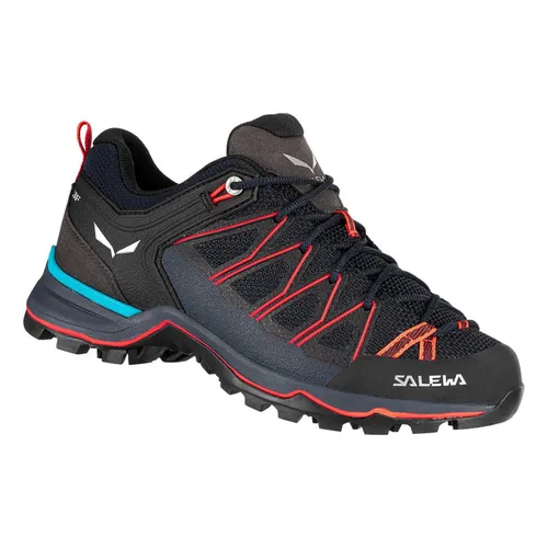 Salewa Mountain Trainer Lite Damen Wanderhalbschuhe, Blau, 8.5 - Leichte Wanderschuhe für Damen mit flachem Absatz und atmungsaktivem Mesh, ideal für anspruchsvolle Wanderungen und nachhaltige Materialien.