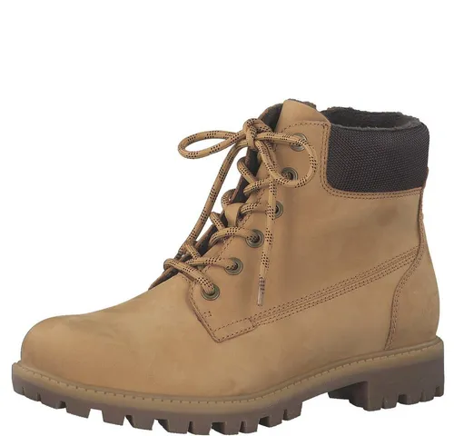 Tamaris Damen Schnürstiefel Corn, 36 EU - Stylische Schnürstiefel aus Leder mit flachem Absatz und Reißverschluss. Ideal für den Übergang, bieten sie Komfort und modischen Look für jeden Anlass.