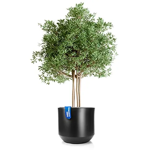 BigDean Blumentopf Style Ø 58 cm anthrazit - Wetterfester Blumenkübel mit herausnehmbarem Innentopf für einfache Pflege. Ideal für Garten, Terrasse und Innenräume – robust, UV-beständig und langlebig.