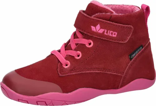 Lico Praslin High Barfußschuhe, Bordeaux/Pink, 31 EU - Sneaker für Mädchen mit flexibler TPR-Laufsohle für ein natürliches Laufgefühl und hohen Tragekomfort.