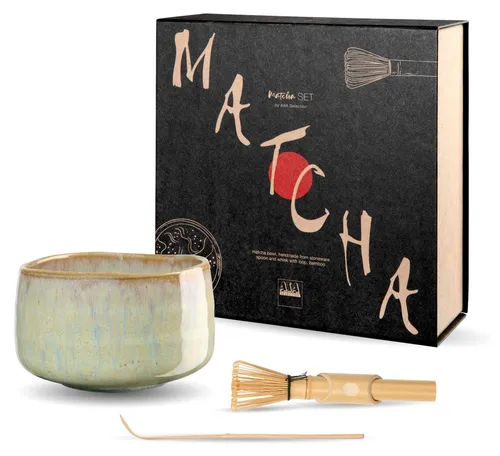 ASA SELECTION Geschirr-Set moribana Matcha-Set ishi shiny 3tlg - Elegantes 3-teiliges Set aus blauem Steinzeug für stilvollen Teegenuss, ideal für entspannte Momente.