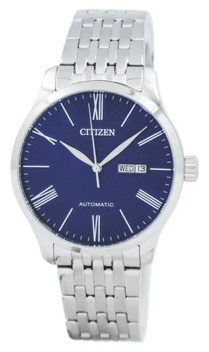 CITIZEN Automatik Herrenuhr NH8350-59L – Edelstahl & Blaues Zifferblatt