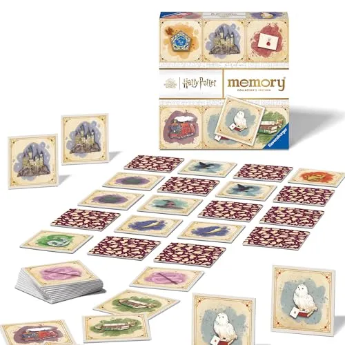 Ravensburger 22349 Collector's Memory Harry Potter - Magisches Gedächtnisspiel mit Leucht-Effekt, perfekt für Hogwarts-Fans und spannende Spielabende im Dunkeln!