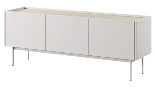 MIRJAN24 TV-Lowboard Color RTV144 - TV-Halterungen: modernes TV-Lowboard mit drei Drehtüren, ideal für dein Wohnzimmer. Hochwertige Verarbeitung mit metallischen Füßen und gedämpftem Schließsystem.