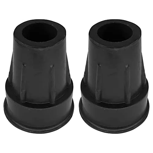 cyclingcolors 2x krücken gummi 18mm schwarz mit Metallverstärkung pads gehstöcke unterarmgehstützen stockspitze für wanderstöcke Rund Rohrkappen Endkappen Kappen Rundrohr