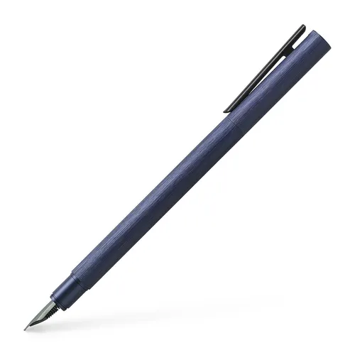 Faber-Castell Füller Neo Slim Aluminium dunkelblau B - Eleganter Füller aus Aluminium, Federbreite B, ideal für präzises Schreiben und stilvolle Notizen.