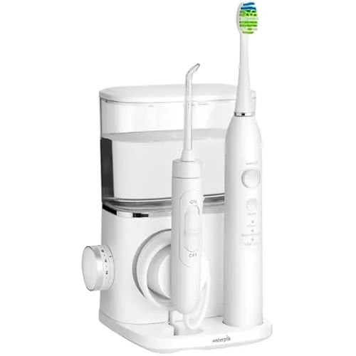 Waterpik CC-04 Complete Care - Elektrische Zahnbürste und Water Flosser in einem – für bis zu 3x effektivere Mundpflege. Mit 10 Einstellungen und 5 Aufsätzen für individuelle Kontrolle über die Zahnhygiene.