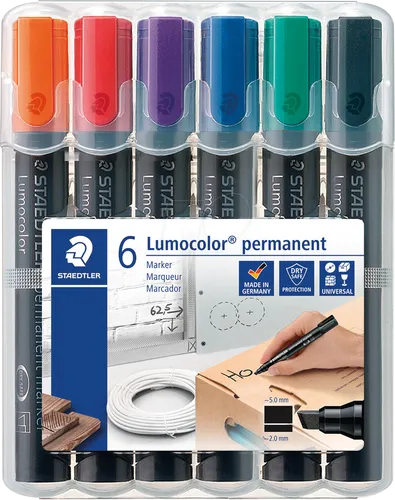 STAEDTLER 350WP6 - Permanent Marker, 2-5 mm, Set, 6 Farben