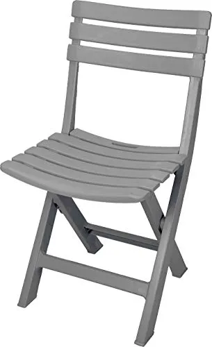 Spetebo Klappstuhl - Kunststoff 80 x 45 cm in Hellgrau - Klappstuhl für Garten und Balkon, robust und witterungsbeständig, ideal für Outdoor-Aktivitäten und platzsparend durch klappbares Design.
