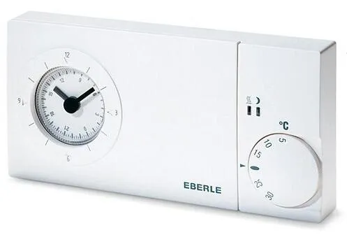 Eberle easy 3 pt Uhrenthermostat 1W 16A 5-30C - Zeitschaltuhr für Wandmontage mit Tagesschaltuhr für effiziente Heizungsregelung. Einfache Bedienung, 3 Programme, energieeffizient und ideal für Warmwasser- und Fußbodenheizungen.