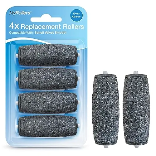 My Rollers Mineral Ersatzrollen extra grob - kompatibel mit allen gängigen elektrischen Hornhautentfernern, 4er Pack