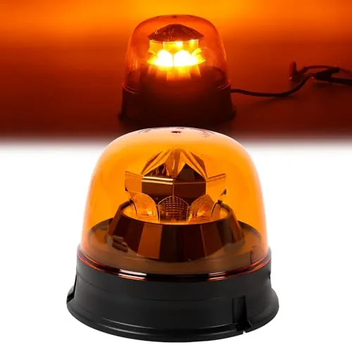 AOHEWEI LED-Warnleuchte Gelb, 3 Blink- und 4 Drehmuster 12/24 V 20 Stück LED-Blitzleuchte für Landmaschinen Nutzfahrzeuge Schulbusse Traktoren Bagger LKW
