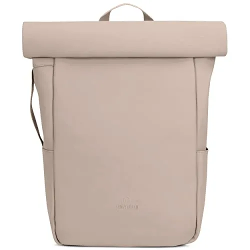 Johnny Urban Rucksack Henry Beige - Rolltop Backpack mit Laptopfach - Tagesrucksack mit stylischem, minimalistischem Design. Wasserabweisend und ideal für Uni oder Business. Gepolstertes Laptopfach für Geräte bis 15,6 Zoll.