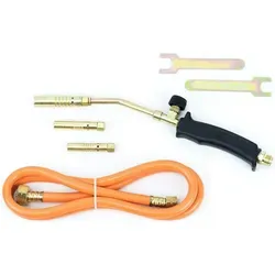 Gasbrenner Handlötset SN0015 – 4 tlg. mit 1,5 Meter Schlauch - Lötgeräte – Profi-Handlötsatz mit 3 Brenneraufsätzen für präzises Arbeiten und stufenlos regulierbare Flamme bis 1850 °C – ideal für vielseitige Anwendungen!