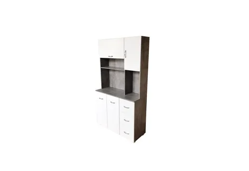 HTI-Living Hochschrank Küchenschrank Beton/Weiß Blanca von HTI-Line