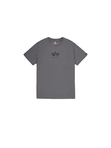 Alpha Industries Rundhalsshirt Basic T ML Baumwolle, grau M (48/50) - Modisches Rundhalsshirt aus 100% Baumwolle, pflegeleicht und ideal für den Alltag. Der lässige Schnitt und der stylische Print machen es zum perfekten Begleiter für jede Gelegenheit.