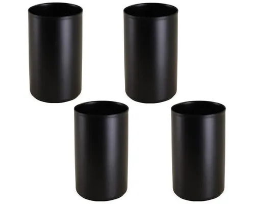 matches21 HOME & HOBBY Kerzenhalter Magnet Stabkerzen-Halter 4er schwarz Metall Kerzen-Ständer 2,3 cm (4 St), Magnetische Adventskranz Kerzen-Tablett Kerzenhalter Tischdeko