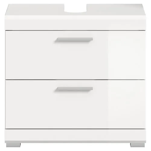 Waschbeckenunterschrank SCHLOONSEE 60cm - 2 Schubkästen - Praktischer Waschbeckenunterschrank SCHLOONSEE mit 2 Schubkästen und Siphonausschnitt. Pflegeleichte MDF-Front in modernen Farben für dein stilvolles Bad.