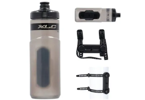 XLC Fidlock Set WB-K07 Trinkflasche mit Halterung - Trinkflaschen Set für Fahrräder, 100% dicht und spülmaschinenfest – ideal für kohlensäurehaltige Getränke und einfach zu reinigen.