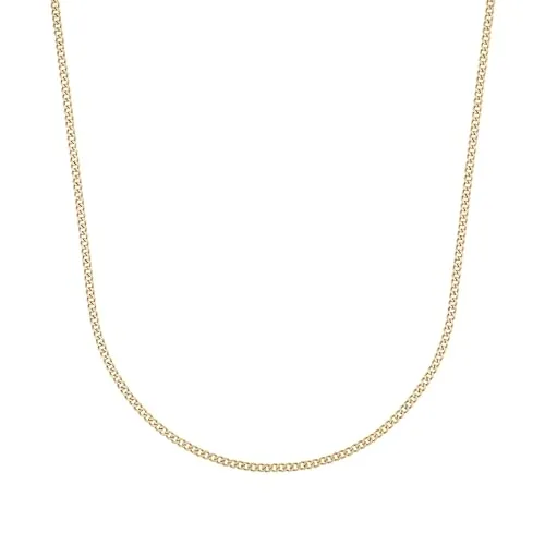 Amor Collierkettchen Panzerkettengliederung gelb|goldfarben 50 - Elegantes Kettenstück aus massivem Edelstahl, IP-beschichtet in gelbgoldfarben, ideal für jedes Outfit – perfekt als Geschenk für besondere Anlässe!