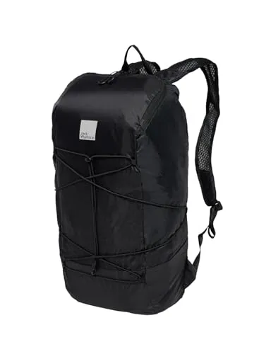 Jack-Wolfskin Rucksack Wandermood Packable 24 - Ultraleicht und Platzsparend - Wanderrucksack aus recyceltem Nylon mit 24 Litern Volumen, nur 190 g schwer und platzsparend in eigener Tasche verstaut. Ideal für Outdoor-Aktivitäten und den täglichen Gebrauch.