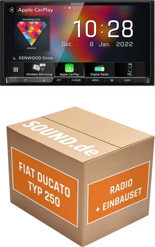 Kenwood DMX8021DABS Autoradio Einbaupaket für Fiat Ducato III