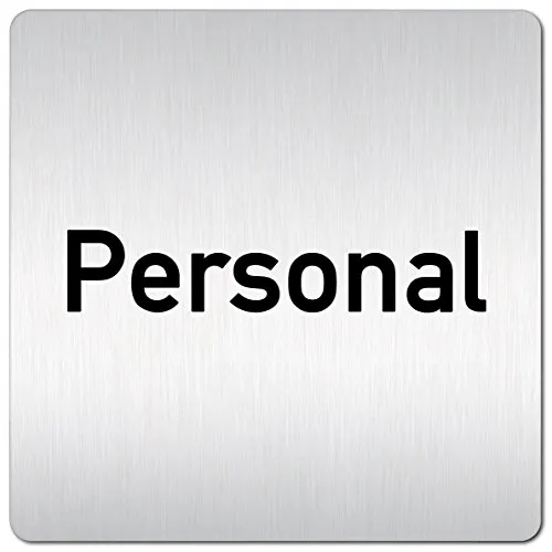 Türschilder24 XXL Schild - Türschild (B) • 125 x 125 mm • Personal WC Toilette • 1,5 mm Aluminium Vollmaterial • 100% Made in Germany (Personal)