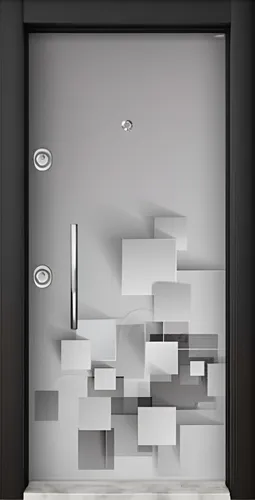 Graue Eingangstür BUL-72 mit Sicherheitsmerkmalen - Moderne Eingangstür mit 3-dimensional verstellbaren Bändern und thermisch getrennter Bodenschwelle. Ideal für langlebige Sicherheit und einfache Handhabung, mit 5 Schlüsseln und Not-Gefahrfunktion.