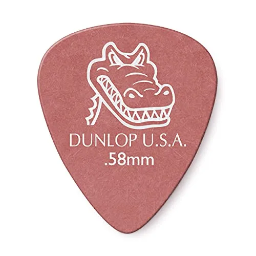 Produktbild JIM DUNLOP Plektrum Gator Grip en Polycarbonate, 0,58mm, Rot, 12 Stück