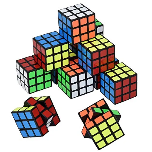 Stück Mini Zauberwürfel Set, Party Mitgebsel Magic Würfel für Kindergeburtstag Gastgeschenke Weihnachten Reisespiele Kindergeburtstag (3 * 3 * 3cm) 12