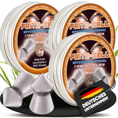 Spitzkopf Special Diabolos 5,5mm Fritz-Cell für Luftgewehr Luftpistole 3 x 200