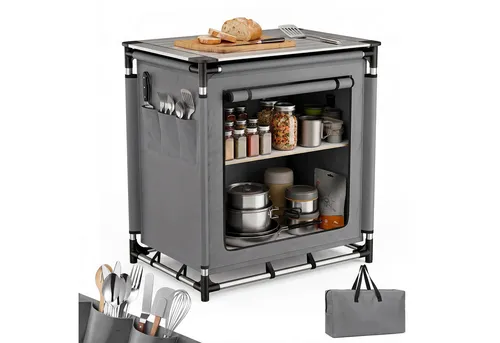 Sekey Faltbarer Campingschrank mit Aluminiumgestell