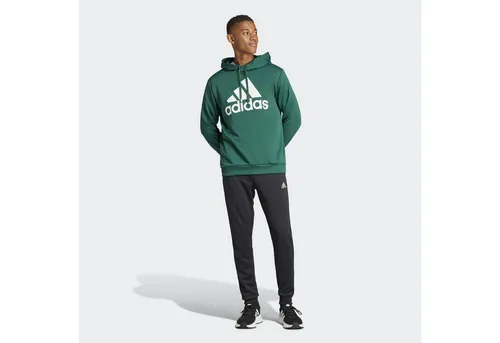 adidas 2tlg. Trainingsanzug in Grün/Schwarz, Größe XXL - Herren-Freizeitanzüge - Bequemer 2-teiliger Trainingsanzug mit Hoodie und Sweathose, ideal für Sport und Freizeit, aus 100% Polyester für hohen Tragekomfort.