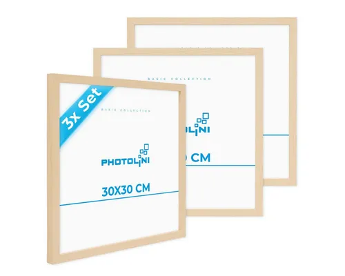 PHOTOLINI Bilderrahmen 3er Set in beige von Photolini
