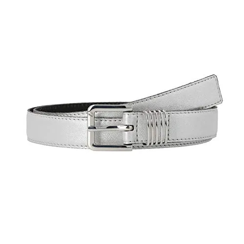 Tamaris Damengürtel - 160057 Ledergürtel Odeya silber, anthracite Silver 75