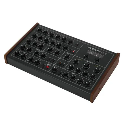 Erica Synths Steampipe - 8-stimmiger Physical Modelling Synthesizer - Synthesizer & Soundmodule; Hochentwickelter Desktop Synthesizer mit 32 Parametern, 64 Factory und 192 User Presets für kreative Klanggestaltung.