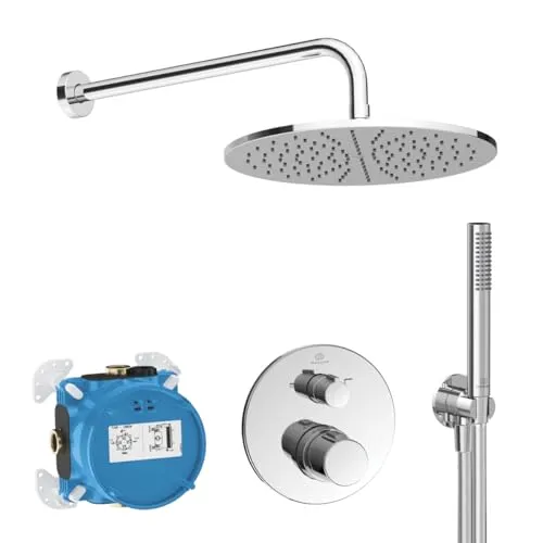 Armaturen-Bundle Unterputz Ceratherm T100 Magnetic Grey - Brausegarnituren mit innovativer Cool Body Technologie, die ein Aufheizen des Thermostatkörpers verhindert und für sichere Performance sorgt.