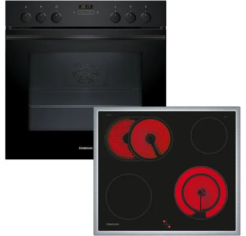Constructa CX5HS609 Einbau-Herd-Set mit Elektro-Kochfeld