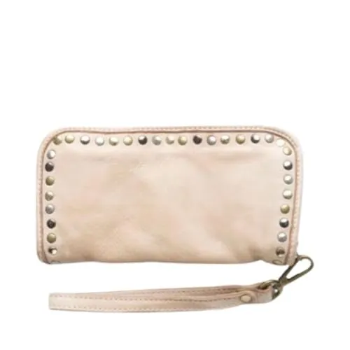 BZNA Berlin Romy beige Wallet Sheep Leather Leder Portemonnaie Geldbörse Clutch