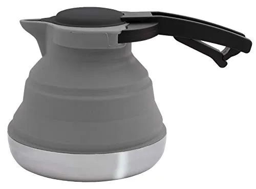 Eurotrail wasserkocher 1,2 Liter klappbar Silikon/RVS grau