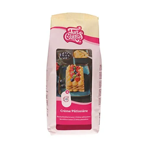 FunCakes Mix für Crème Pâtissière, einfach zu verwenden, köstlicher Pudding zum Füllen von Kuchen, Cupcakes und anderen Leckereien, nur Wasser hinzufügen, Halal., 1 kg