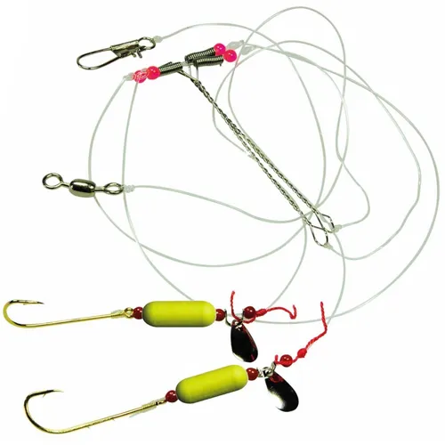 Dieter Eisele Select Meeresvorfach gelb 110cm 0,40mm 2 Haken Gr. 2, Brandungsrig