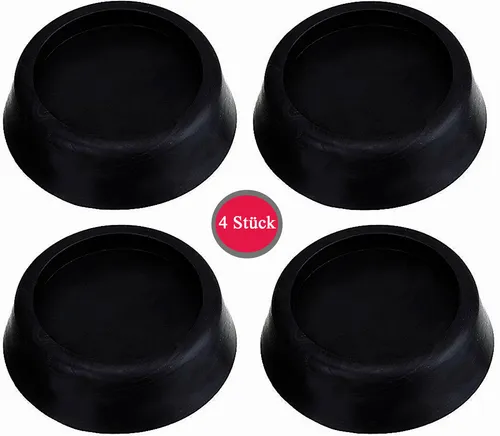 4x Vibrationsdämpfer Waschmaschine Schwingungsdämpfer Trockner Gummifüße schwarz