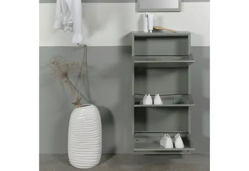 Spinder Design Schuhschrank Billi Metall, 50 cm grün - Schuhschrank in modernem Design mit 3 Fächern, ideal für platzsparende Aufbewahrung. Hergestellt aus pulverbeschichtetem Metall, bietet er eine stilvolle Lösung für Ihr Zuhause.
