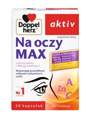 Doppelherz Aktiv, Augen MAX, 30 Kapseln – Unterstützung für gesunde Augen