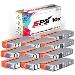 10x Kompatibel Canon 0335C004 CLI571GYXL Druckerpatronen Grau für Canon Pixma TS9050