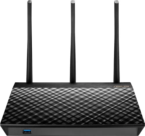ASUS RT-AC1900U - Hochgeschwindigkeits-Wireless Router mit 4-Port-Switch - Router mit Dual-Band-WLAN für blitzschnelle Internetgeschwindigkeit und umfangreiche Reichweite, ideal für Streaming und Gaming.