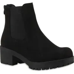 Mytrendshoe Damen Chelsea Boots 79970 - Elegante Stiefeletten mit Blockabsatz - Wanderschuhe mit 4,5 cm Absatzhöhe, ideal für Frühling und Herbst. Die stilvollen Chelsea Boots kombinieren Komfort mit einem modernen Look.