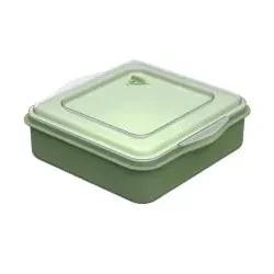 Lunchbox ToGo, mit Deckel, 210 x 70 x 220 mm 05200055-00000 , 1 Stück, Farbe: grün/transparent